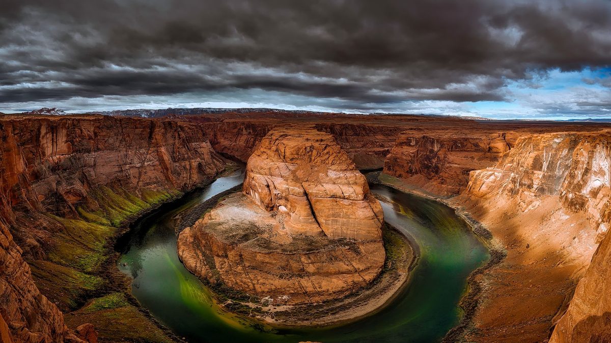 Storm clouds over Horseshoe Bend