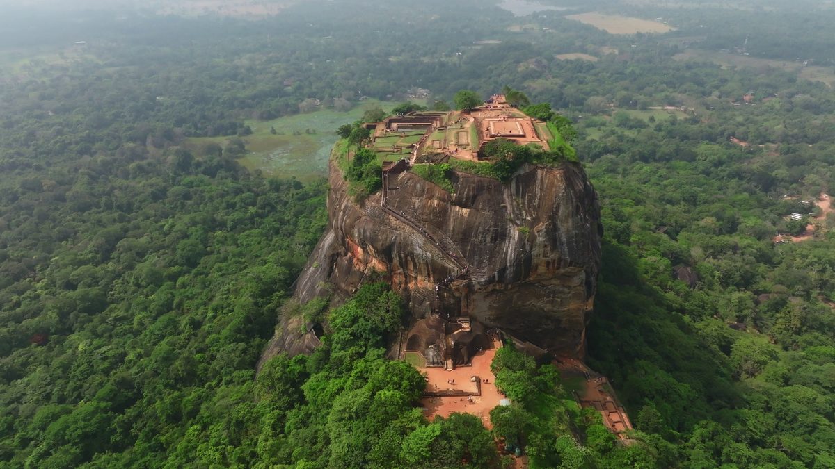 Sigiriya rock in the green season